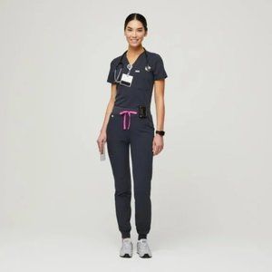 Figs Catarina scrub top in Night Sky